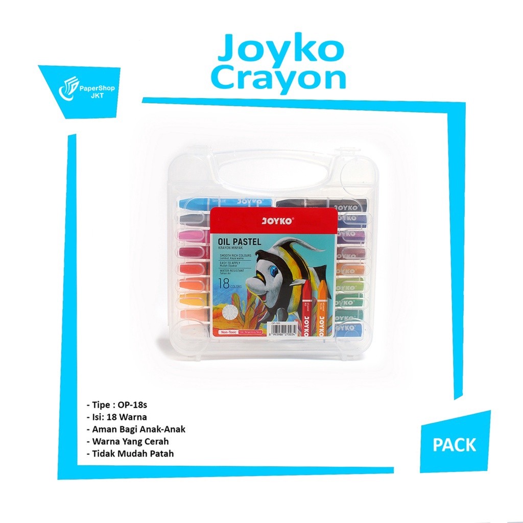 JOYKO - Crayon Oil Pastel 18 Warna - Set