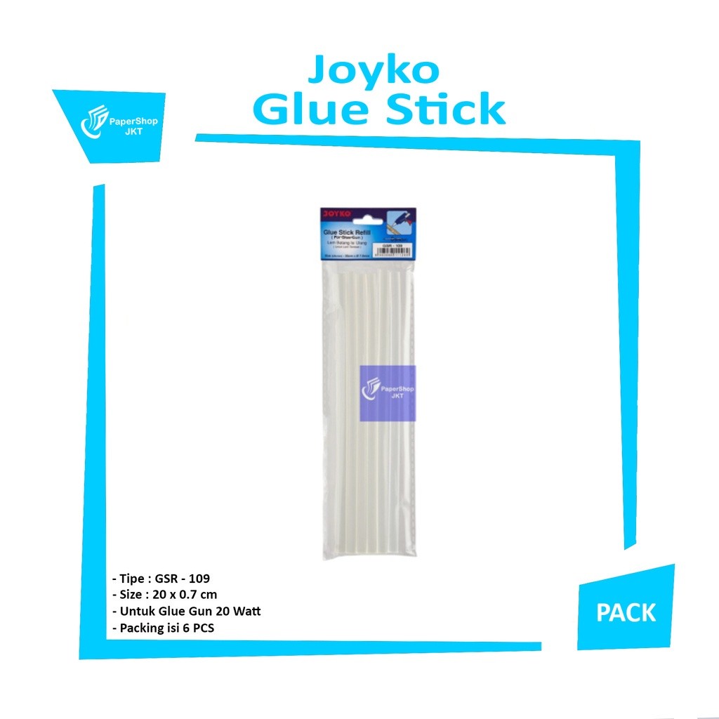 JOYKO - Glue Stick Refill - Lem Bakar - Isi Lem Tembak GSR-109 - 6 PCS