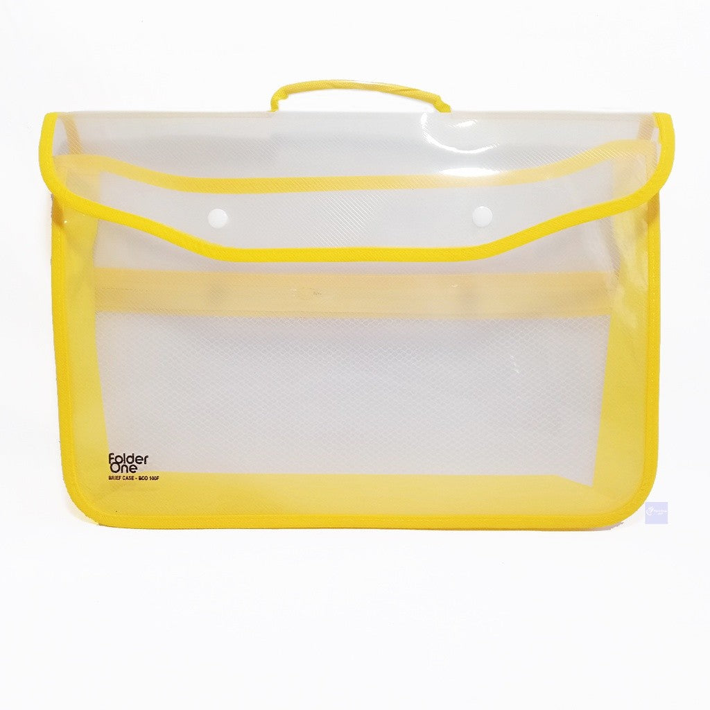 FOLDER ONE -  Map Kancing 2 Klip Jaring Tempat Plastik Penyimpanan File - Pcs