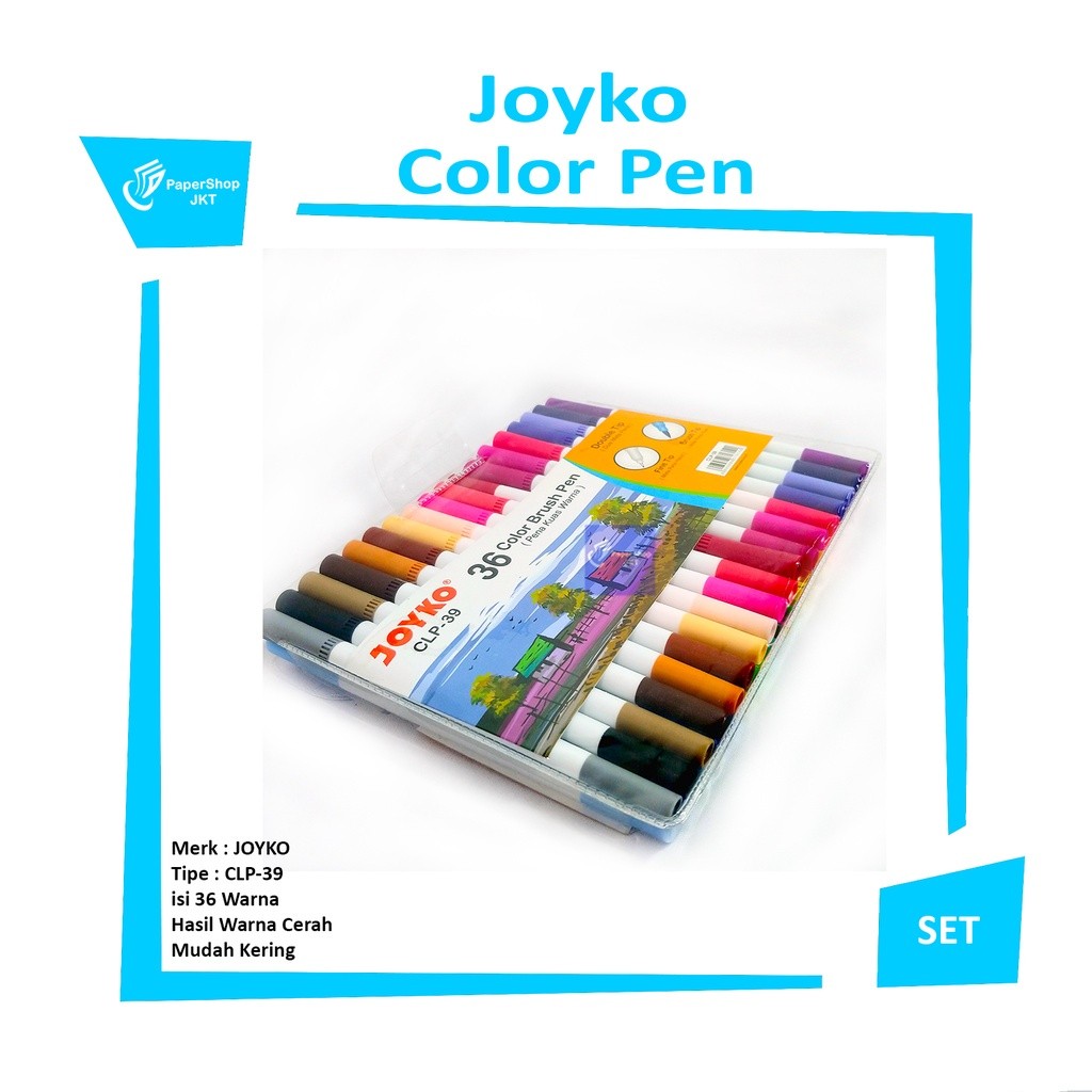 JOYKO - Color pen CLP 39 - Pensil Warna 36 Warna - Set