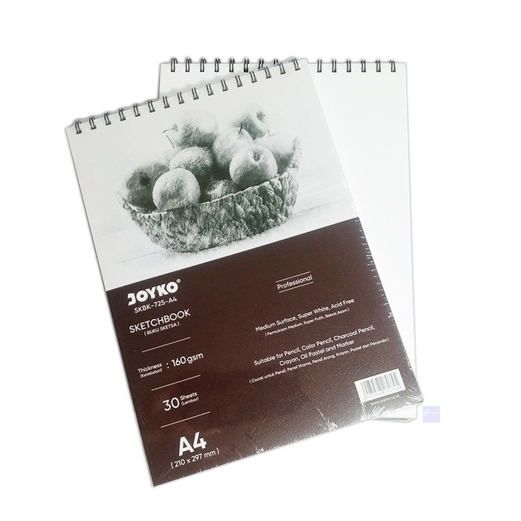 JOYKO - Buku Sketsa Sketch Book SKBK-725-A4 30 Sheets 160gsm Kertas Putih Polos - Pcs