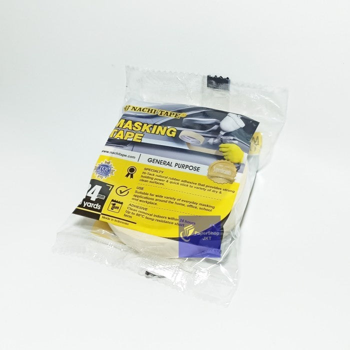 NACHI - Masking Tape 24mm Lakban Kertas / lakban Selotip Isolasi Solasi - Roll