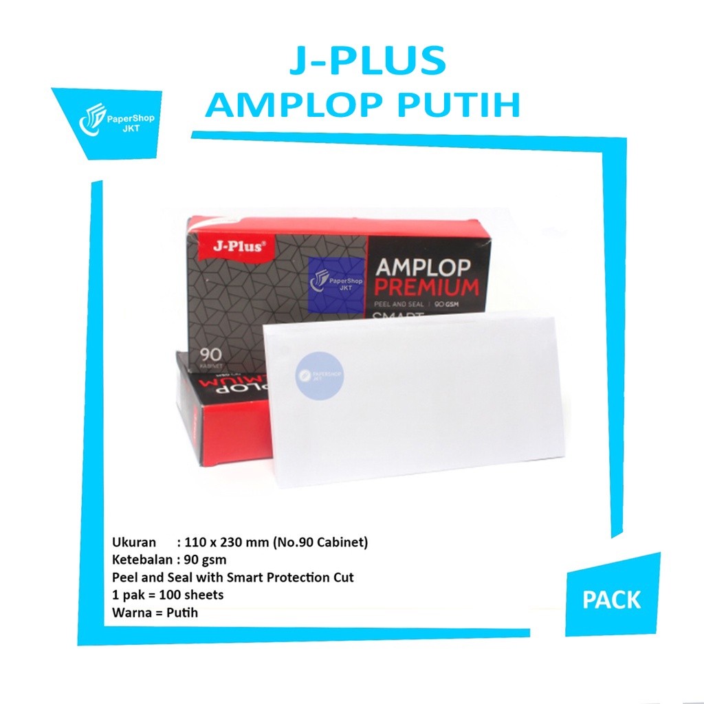 JPLUS - Merah Amplop Putih Polos No.90 Cabinet - Pack