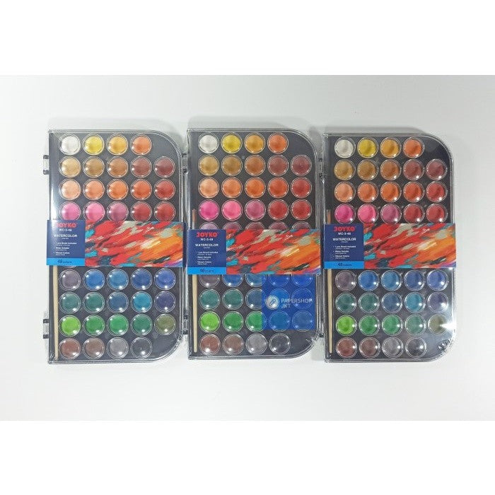 JOYKO - Watercolor Set Cat Air WC-3 Isi 48 Warna - WC-3-48 - Set