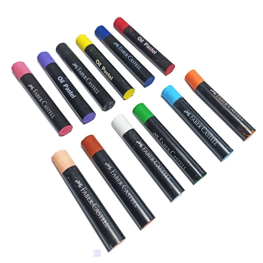 Faber Castell - Oil Pastel Black Edition 12 Warna - Set