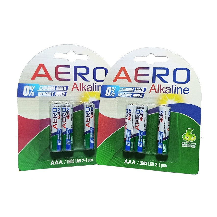 Alkaline - Baterai Aero AAA 1.5 Volt - Set