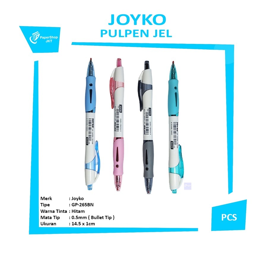 Joyko - Gel Pen GP-265BN Q5 - Black - Pcs