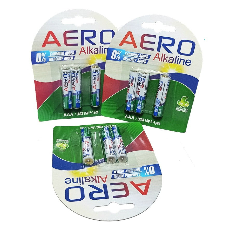 Alkaline - Baterai Aero AAA 1.5 Volt - Set