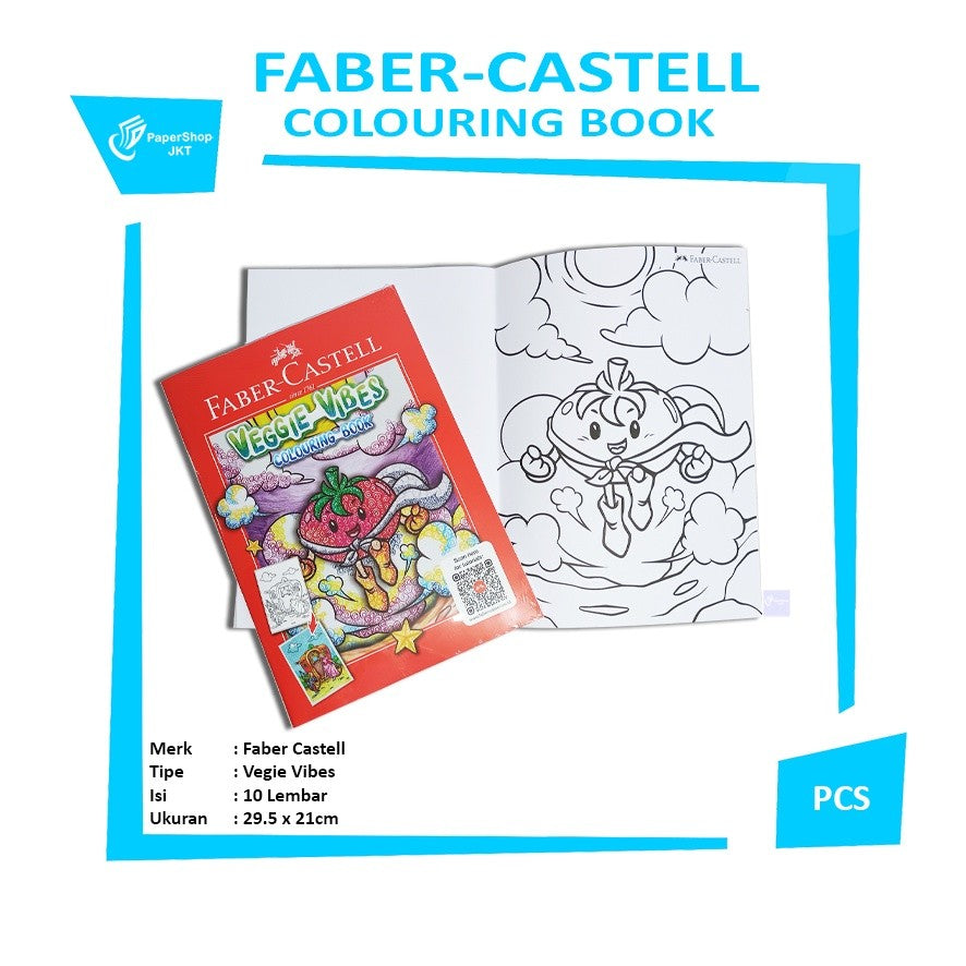 Faber Castell - Veggie Vibes Colouring Book - Pcs