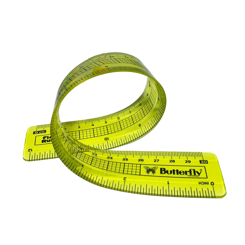 Butterfly - Flexible Ruler 30cm - Penggaris Plastik Lentur - Pcs