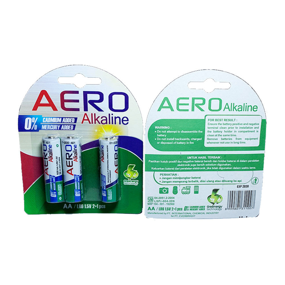Alkaline - Baterai Aero AA 1.5 Volt - Set