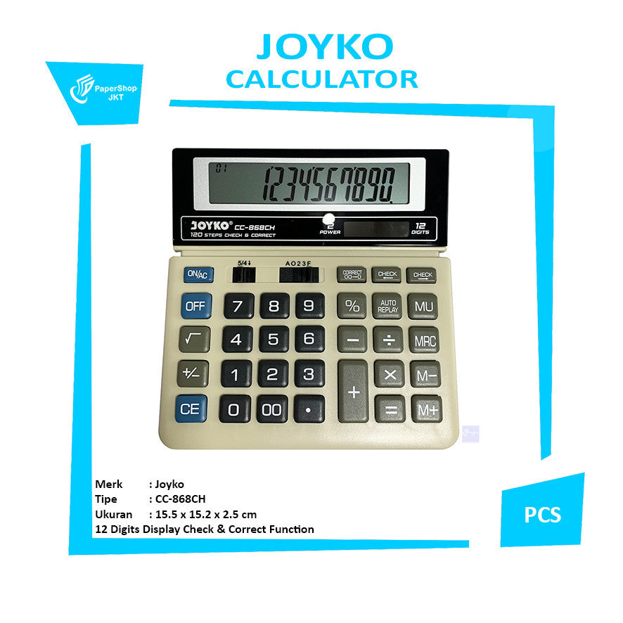 Joyko - Elektronic Calculator CC-868CH - Pcs