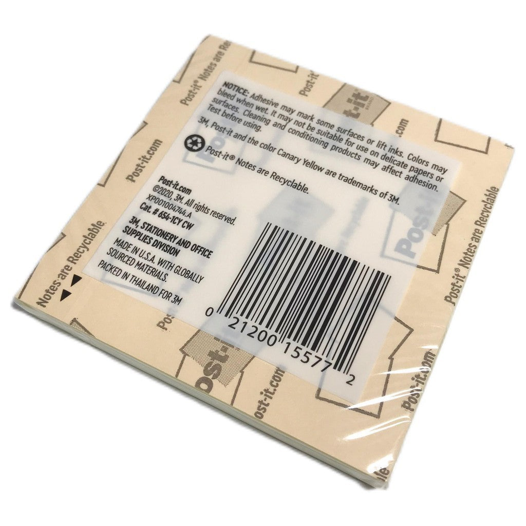 3M - Post It Sticky Notes 654-1CY 76mm x 76mm Yellow - Pad