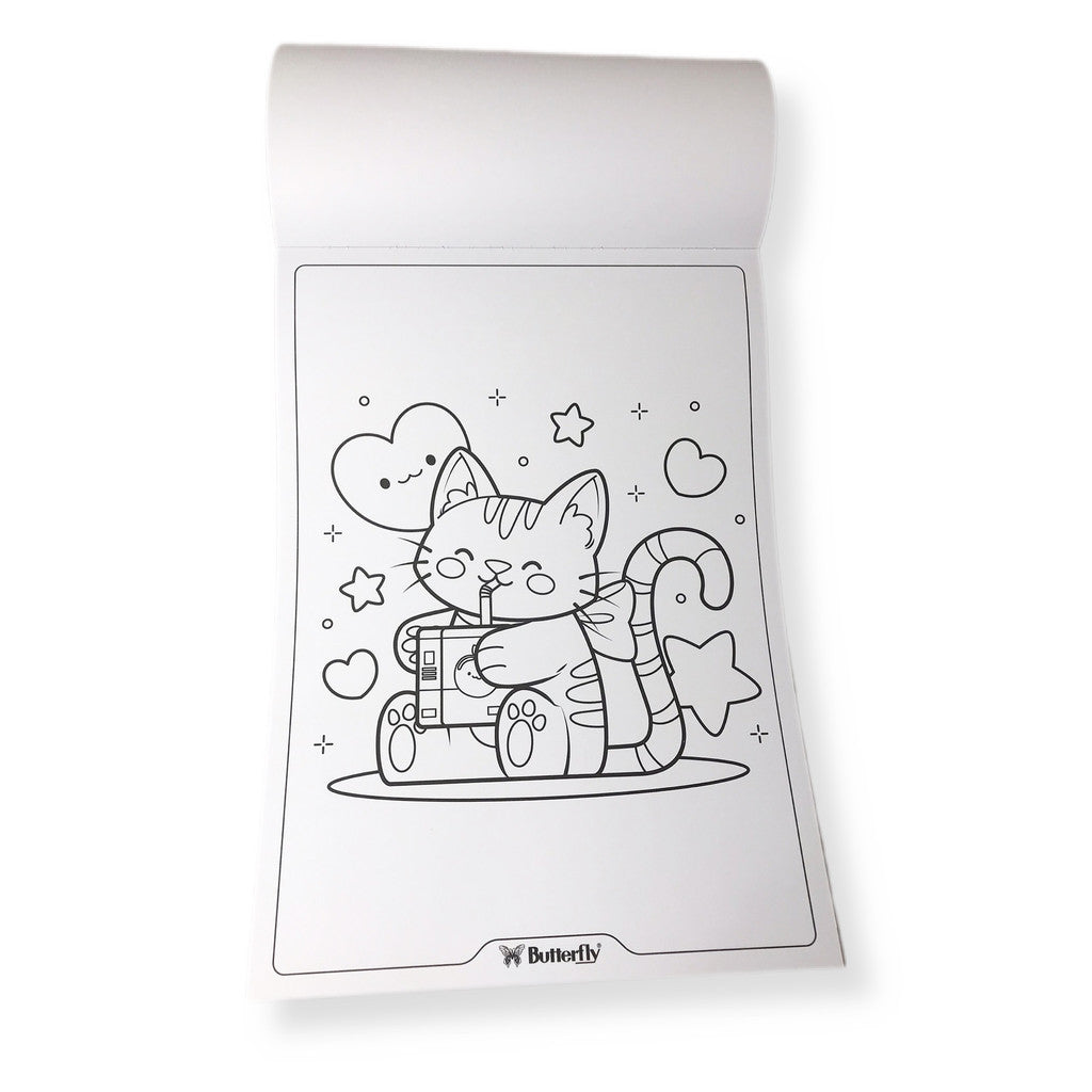 Butterfly - Coloring Book Ukuran A4 160 gsm Buku Mewarnai Variasi Motif Lucu  - PCS