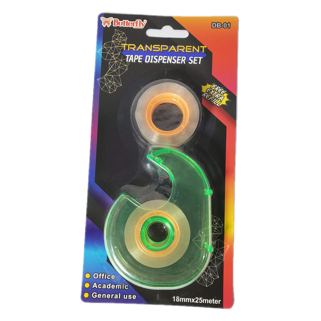 BUTTERFLY - Tape Dispenser Set Transparent DB-01 - PCS