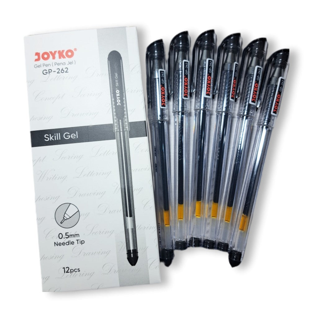 Joyko - Pulpen Gel Hitam GP262 Skill Gel - LUSIN
