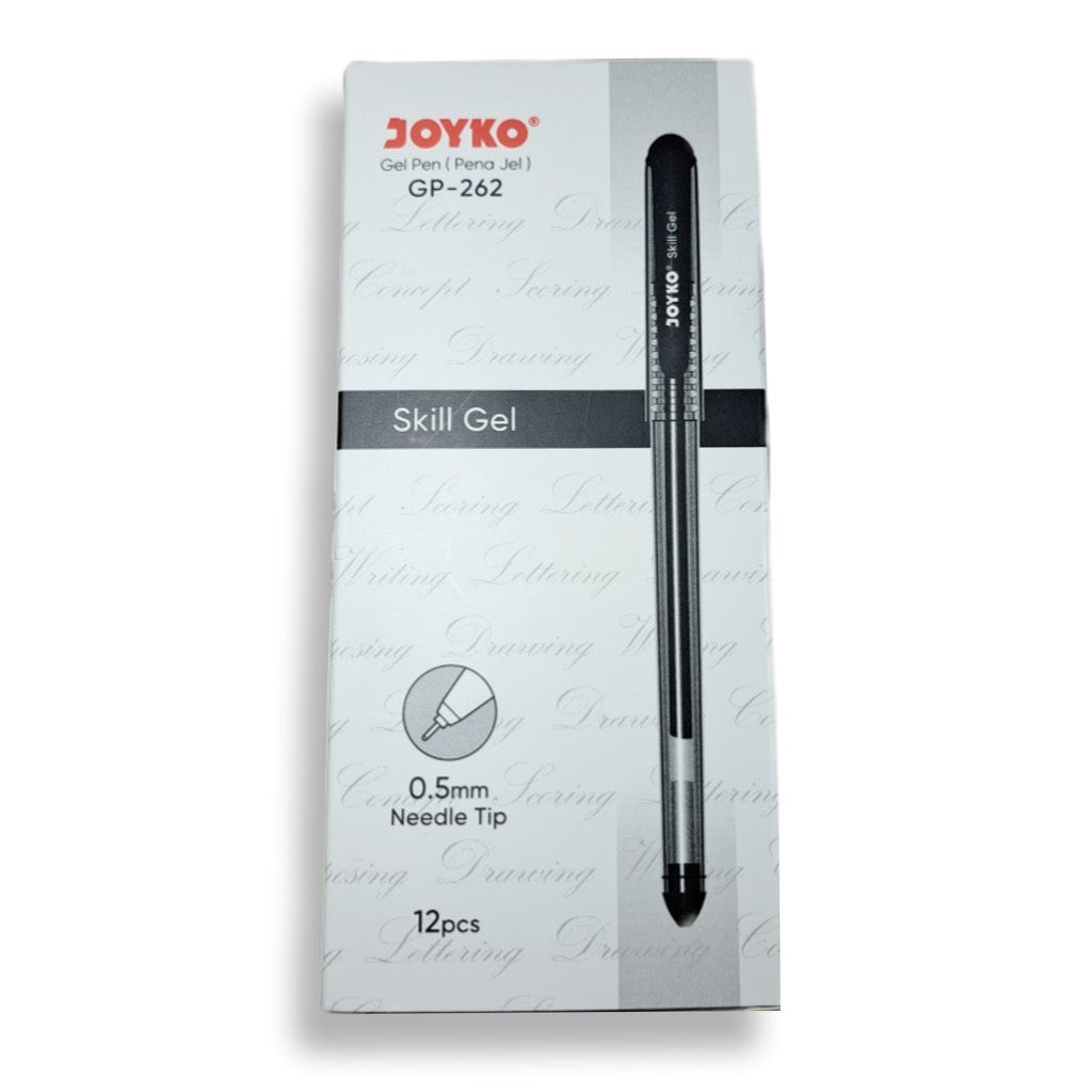 Joyko - Pulpen Gel Hitam GP262 Skill Gel - LUSIN