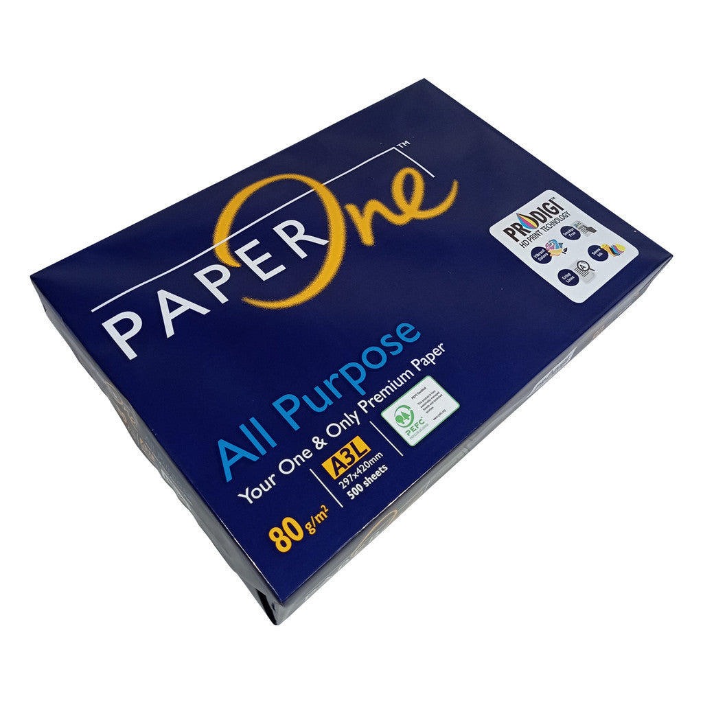 PAPERONE - Kertas Fotokopi Hvs A3 80gsm Kertas Putih Print - Rim