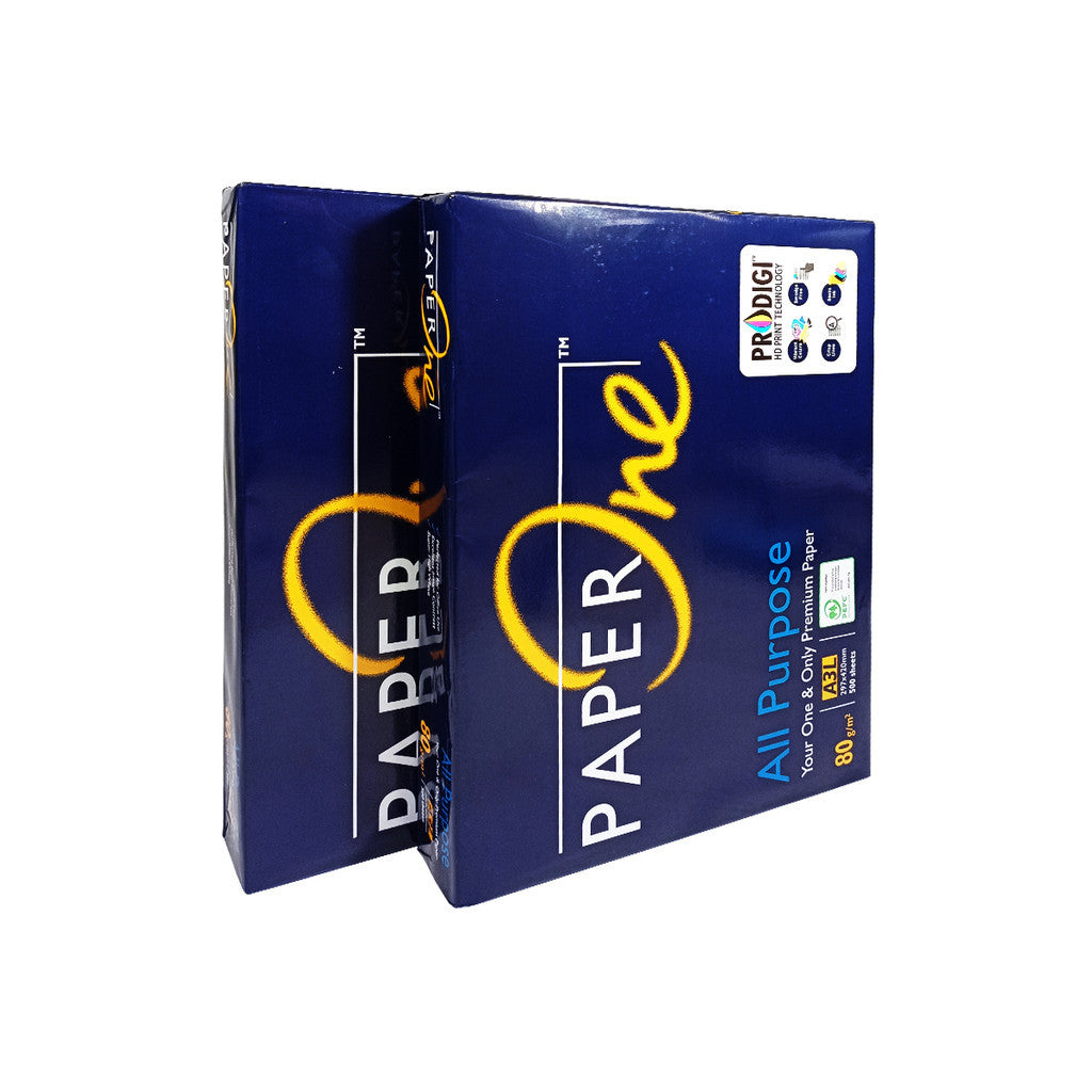 PAPERONE - Kertas Fotokopi Hvs A3 80gsm Kertas Putih Print - Rim